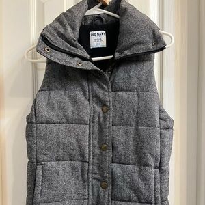 Tweed Puffer Vest XS Petite